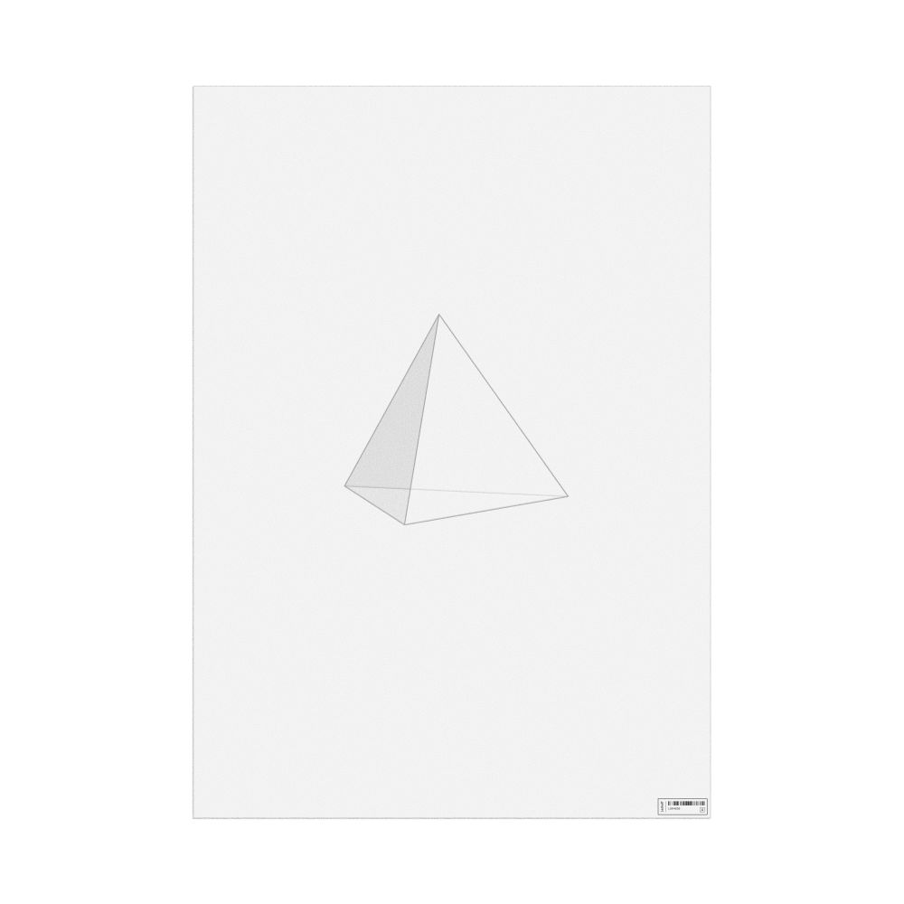 Leskoff Tetrahedron Poster, Graphic Style, Translucent Material, image 1 of 1
