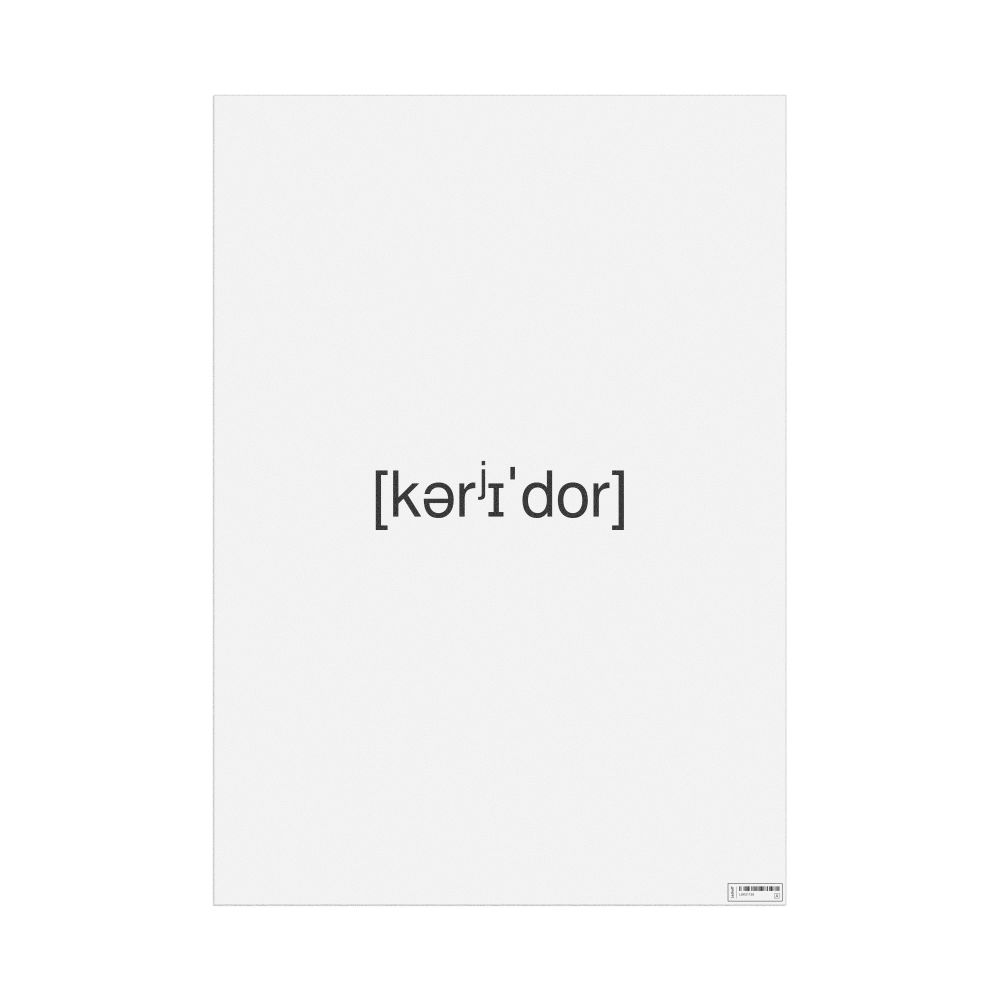 Leskoff коридор IPA Transcription Poster, image 1 of 1