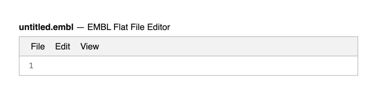 EMBL Flat File Editor