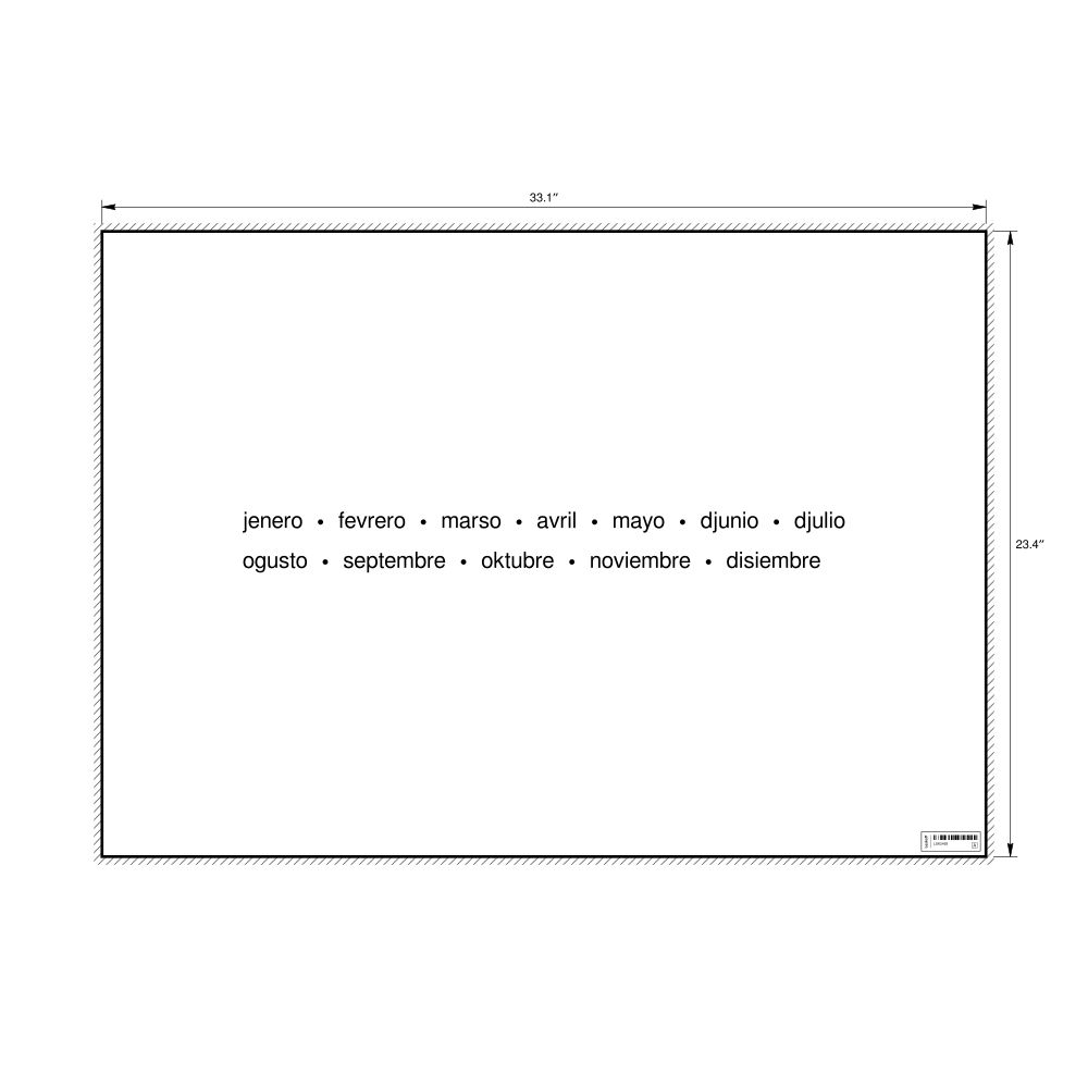 Leskoff Months of the Year Poster, Judaeo-Spanish-Labeled, image 1 of 1