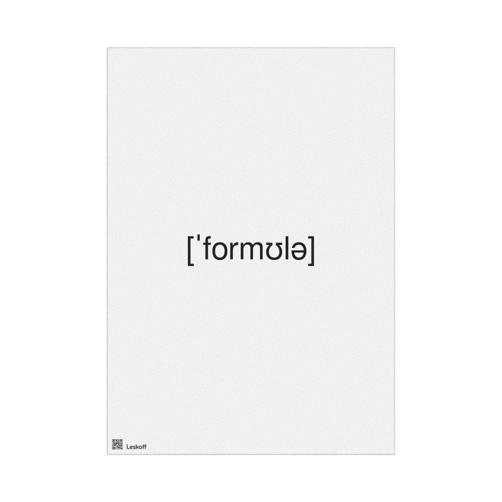Leskoff формула IPA Transcription Poster, image 1 of 1