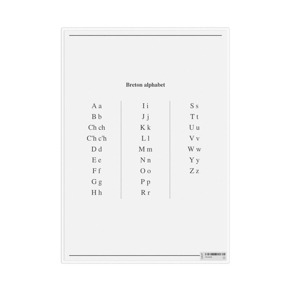 Leskoff Breton Alphabet Chart, image 1 of 1