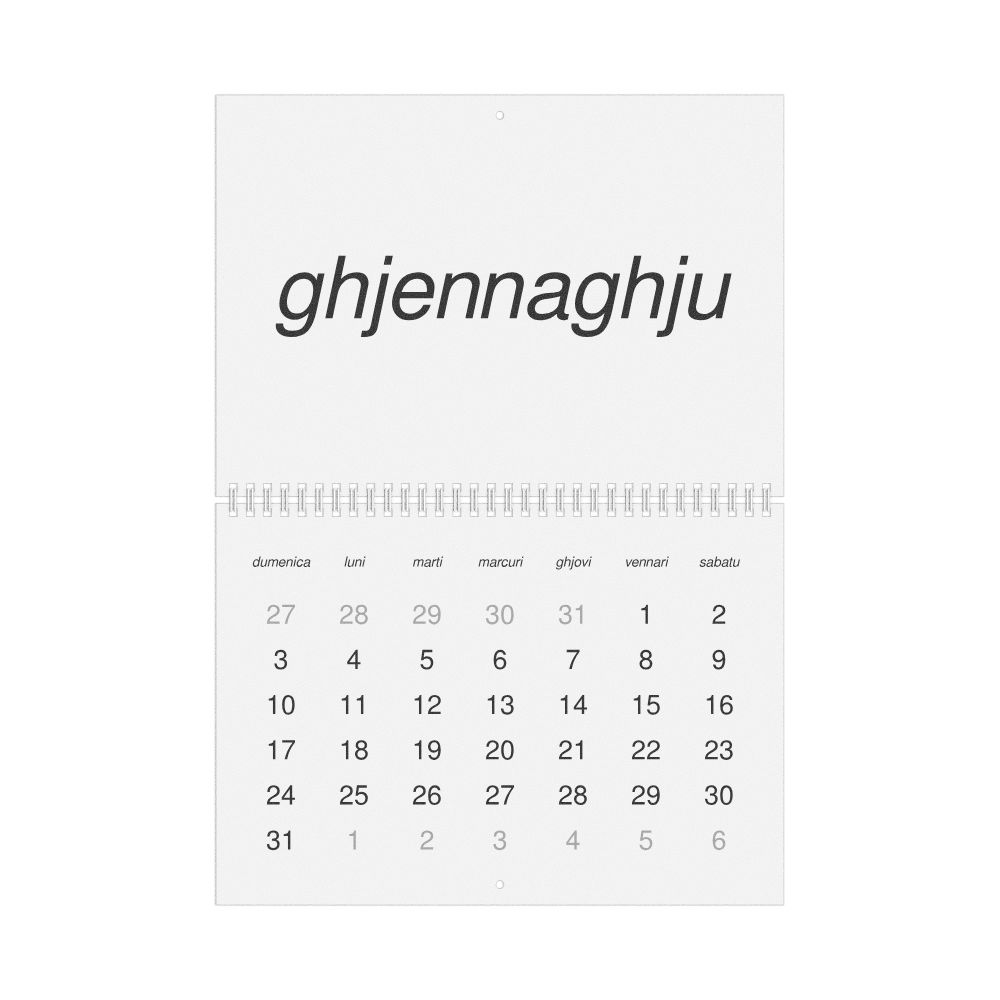Leskoff 2027 Wall Calendar, Corsican-Labeled, Sunday-Start Layout, Wire-Bound, 11.7 x 8.3 in (29.7 x 21.0 cm), image 1 of 1