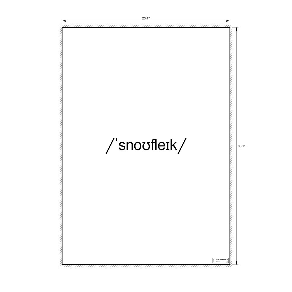 Leskoff snowflake IPA Transcription Poster, image 1 of 1