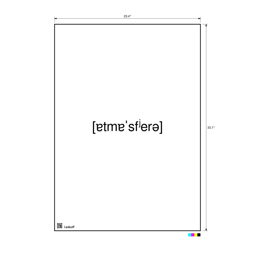 Leskoff атмосфера IPA Transcription Poster, image 1 of 1