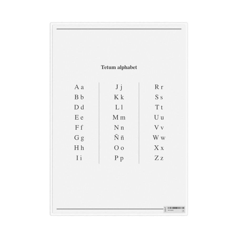 Leskoff Tetum Alphabet Chart, image 1 of 1