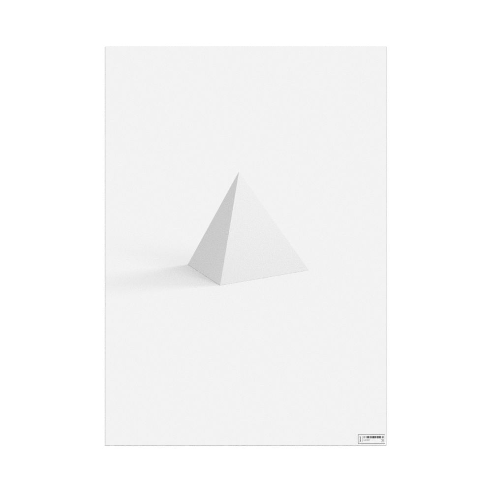 Leskoff Tetrahedron Poster, Solid Shape, image 1 of 1