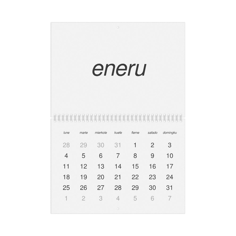Leskoff 2027 Wall Calendar, Mapuche-Labeled, Monday-Start Layout, Wire-Bound, 11.7 x 8.3 in (29.7 x 21.0 cm), image 1 of 1