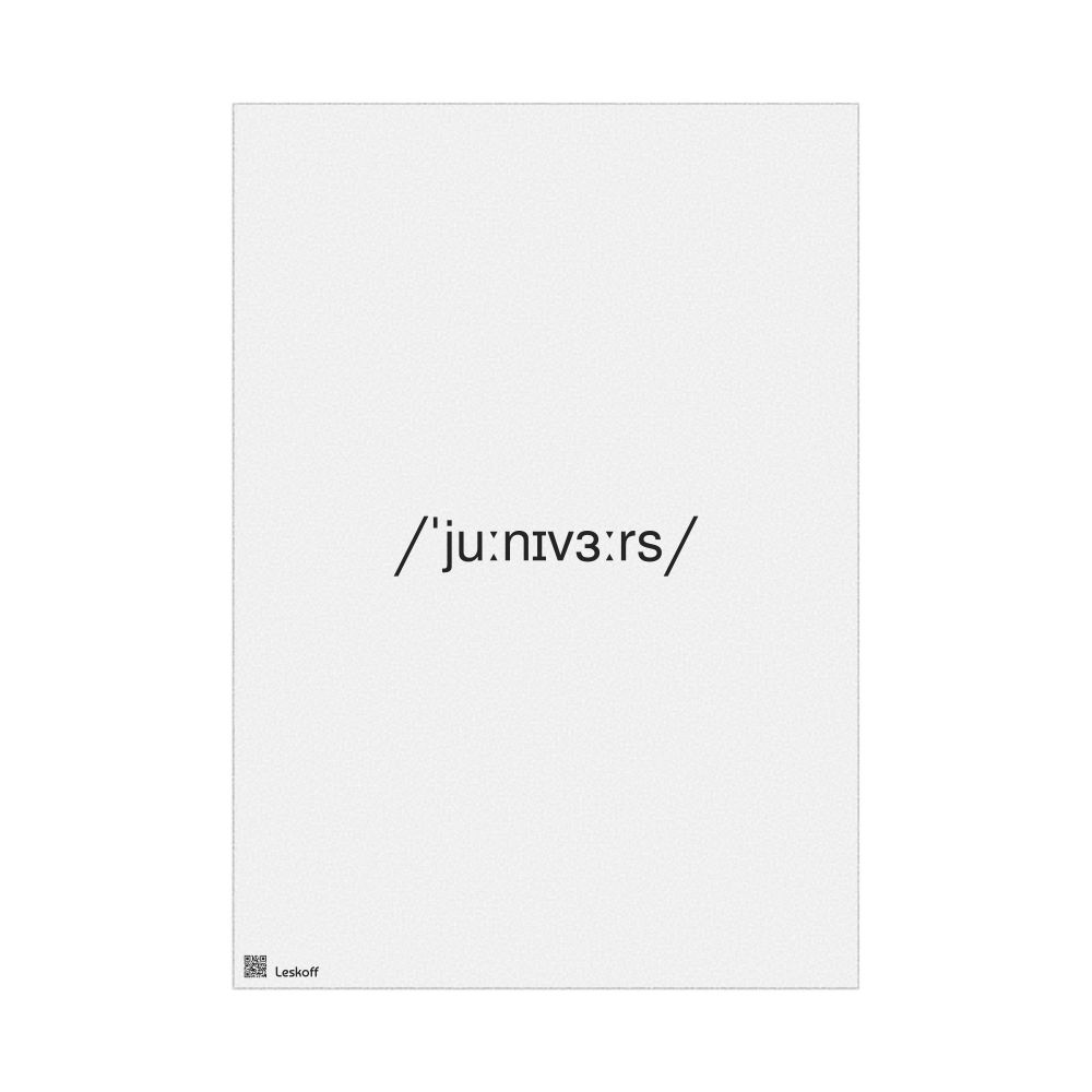 Leskoff universe IPA Transcription Poster, image 1 of 1