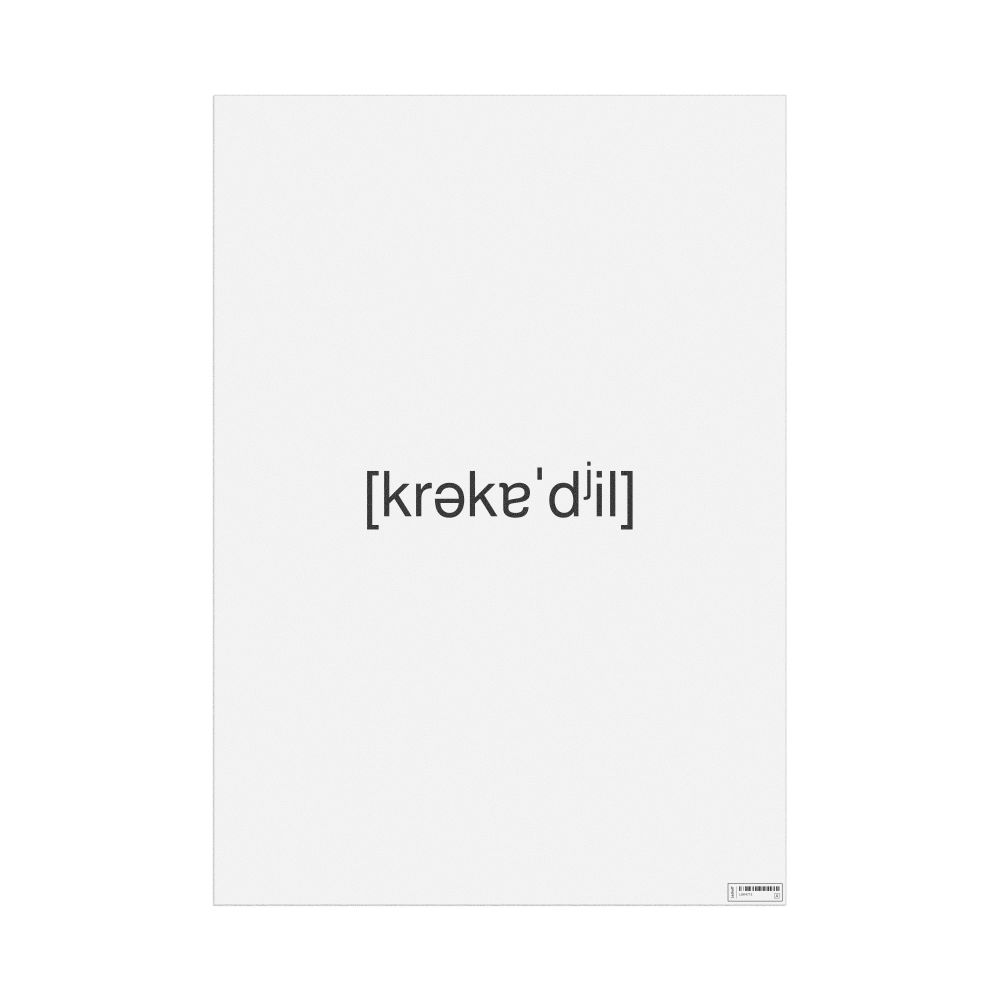 Leskoff крокодил IPA Transcription Poster, image 1 of 1