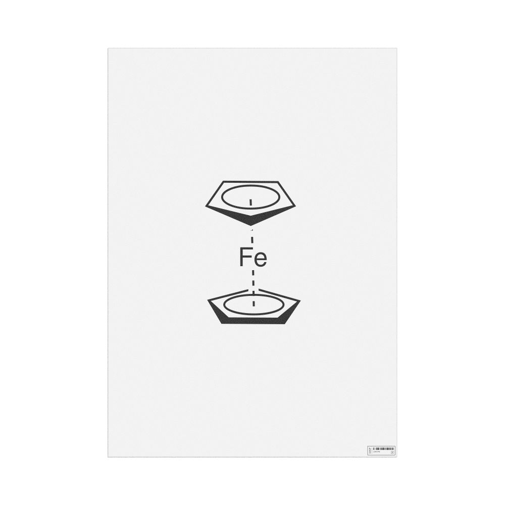 Leskoff Ferrocene Molecule Poster, 2D Structure, image 1 of 1