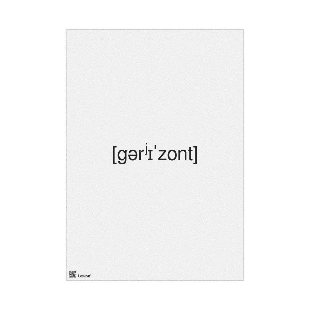 Leskoff горизонт IPA Transcription Poster, image 1 of 1