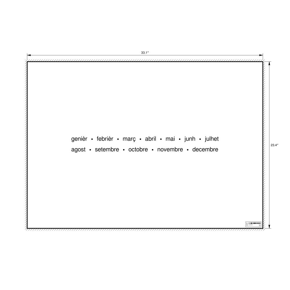 Leskoff Months of the Year Poster, Occitan-Labeled, image 1 of 1