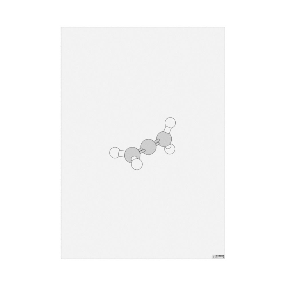 Leskoff Allene Molecule Poster, Ball-and-Stick Model, image 1 of 1