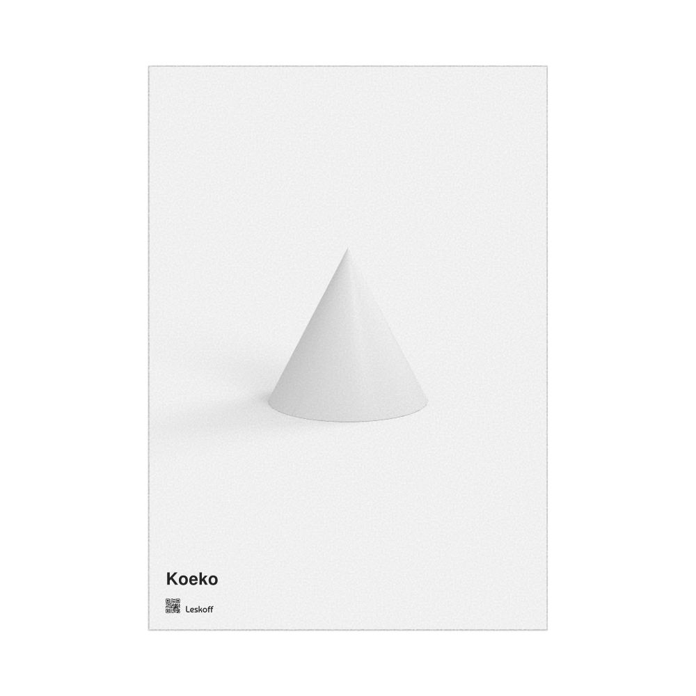 Leskoff Cone Poster, Solid Shape, Māori-Labeled, image 1 of 1