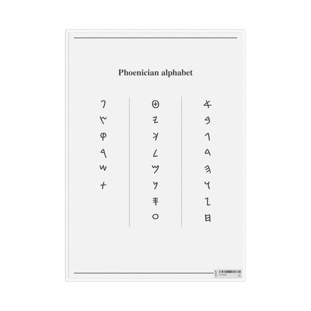 Leskoff Phoenician Alphabet Chart, image 1 of 1