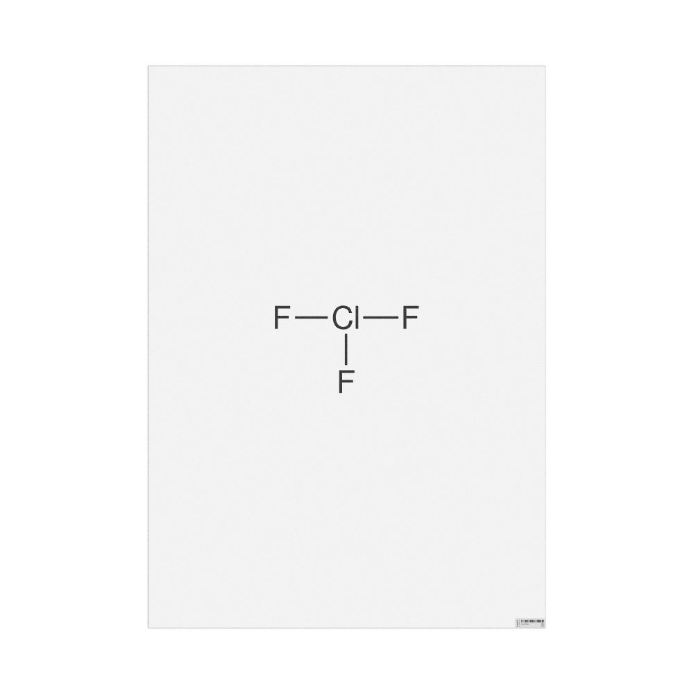 Leskoff Chlorine Trifluoride Molecule Poster, 2D Structure, image 1 of 1