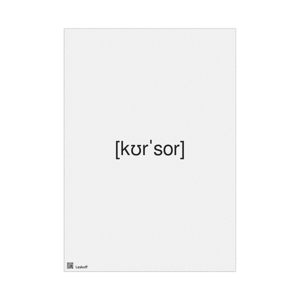 Leskoff курсор IPA Transcription Poster, image 1 of 1