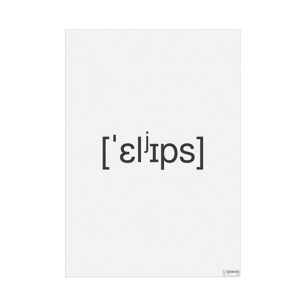 Leskoff эллипс IPA Transcription Poster, image 1 of 1