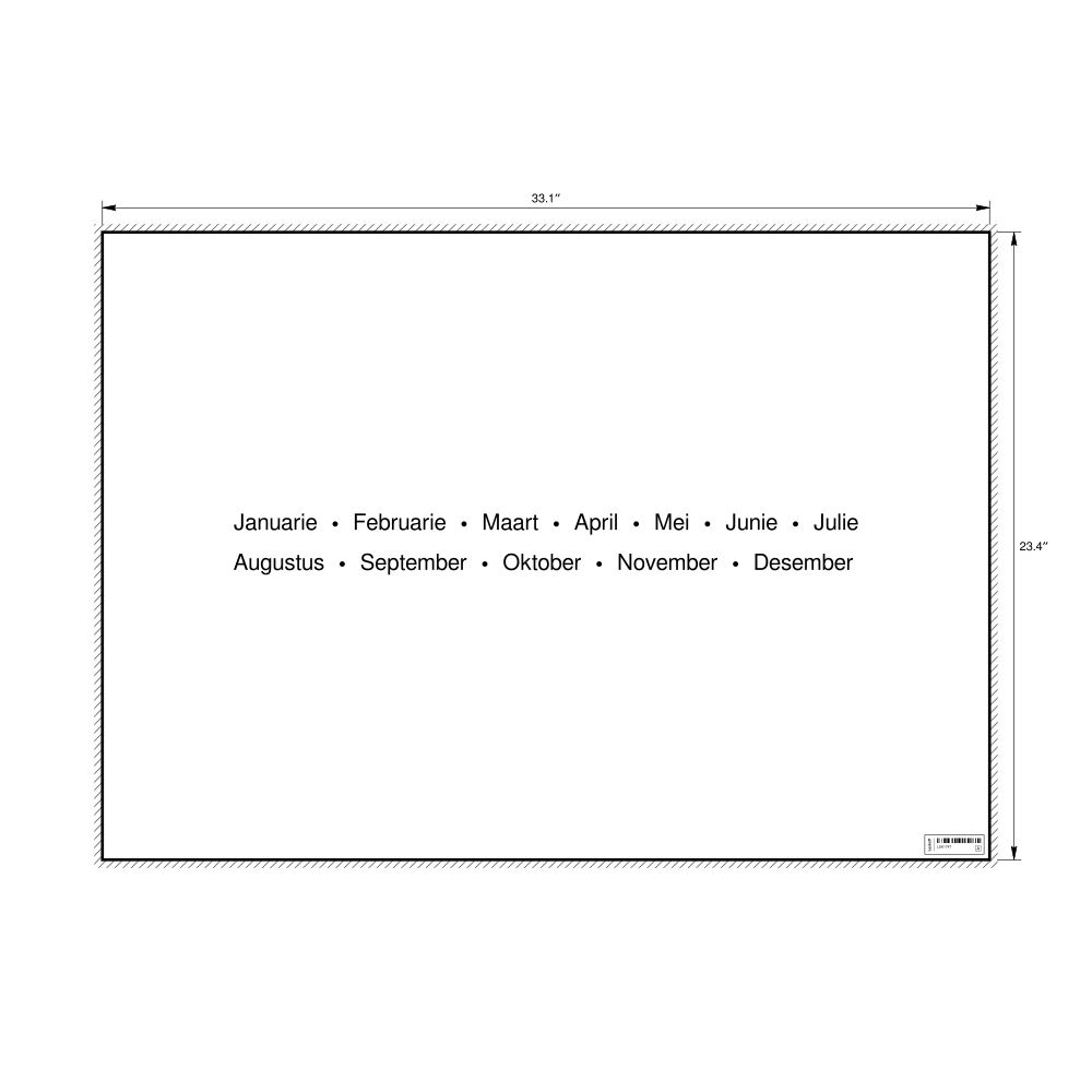 Leskoff Months of the Year Poster, Afrikaans-Labeled, image 1 of 1