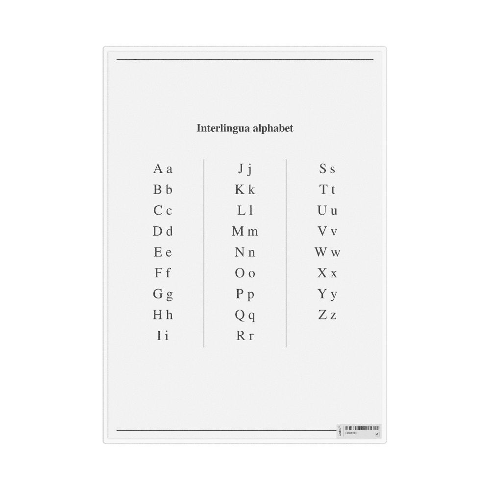 Leskoff Interlingua Alphabet Chart, image 1 of 1