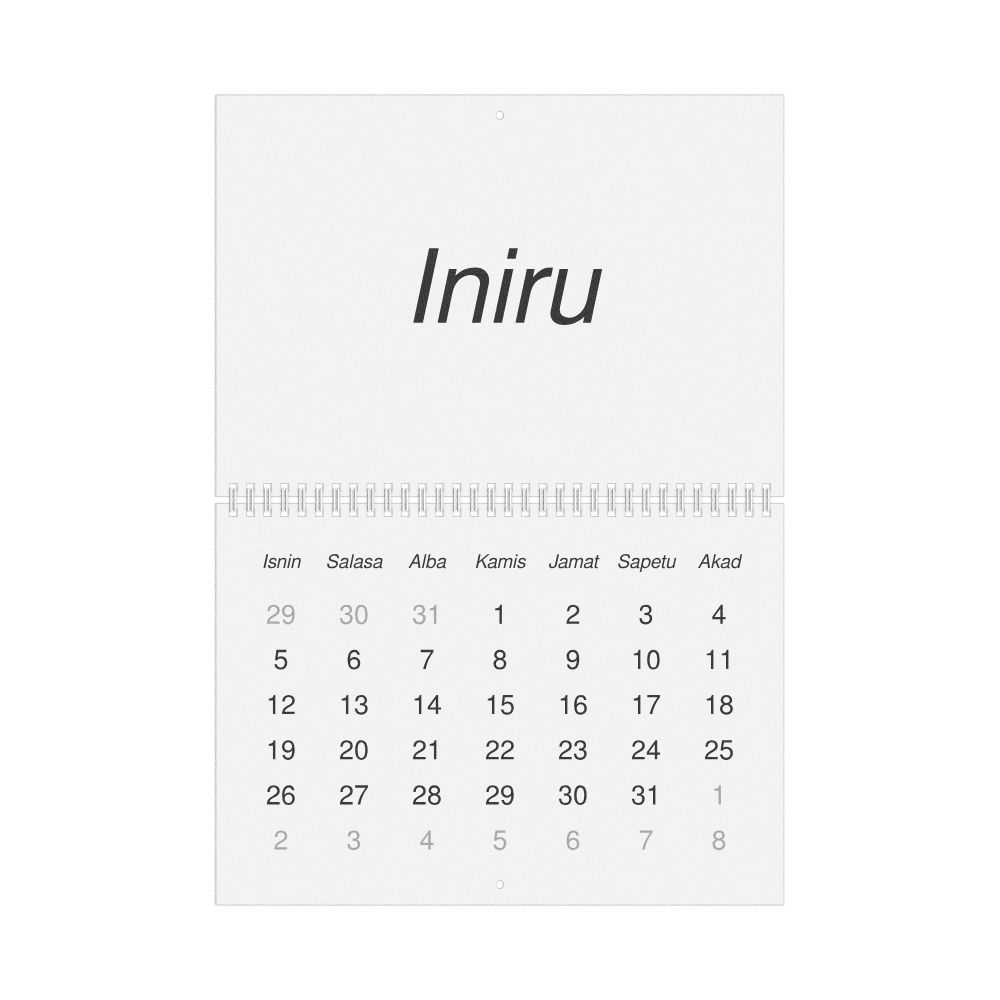 Leskoff 2026 Wall Calendar, Maguindanao-Labeled, Monday-Start Layout, Wire-Bound, 11.7 x 8.3 in (29.7 x 21.0 cm), image 1 of 1