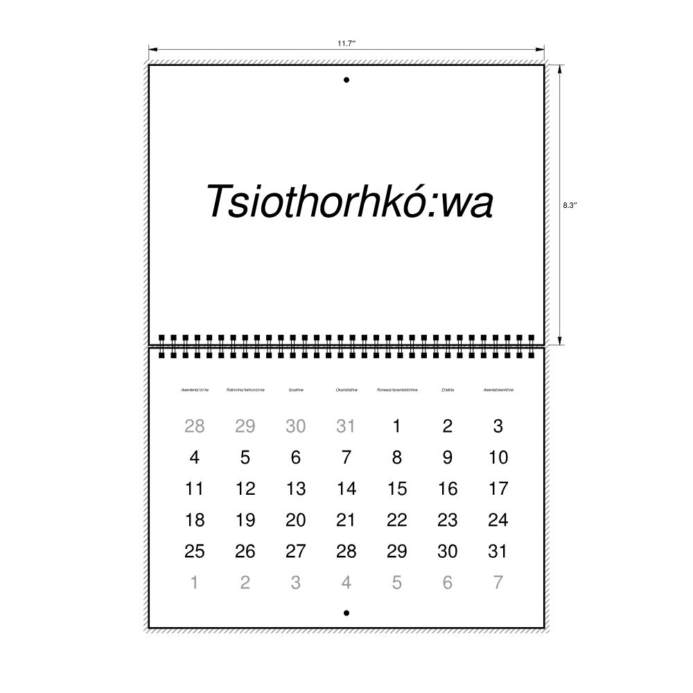 Leskoff 2027 Wall Calendar, Mohawk-Labeled, Monday-Start Layout, Wire-Bound, 11.7 x 8.3 in (29.7 x 21.0 cm), image 2 of 2