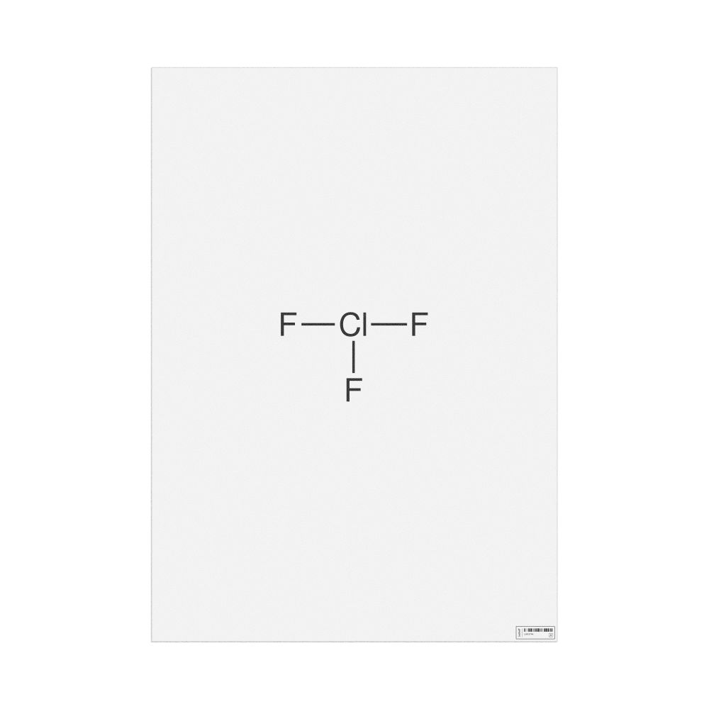 Leskoff Chlorine Trifluoride Molecule Poster, 2D Structure, image 1 of 1