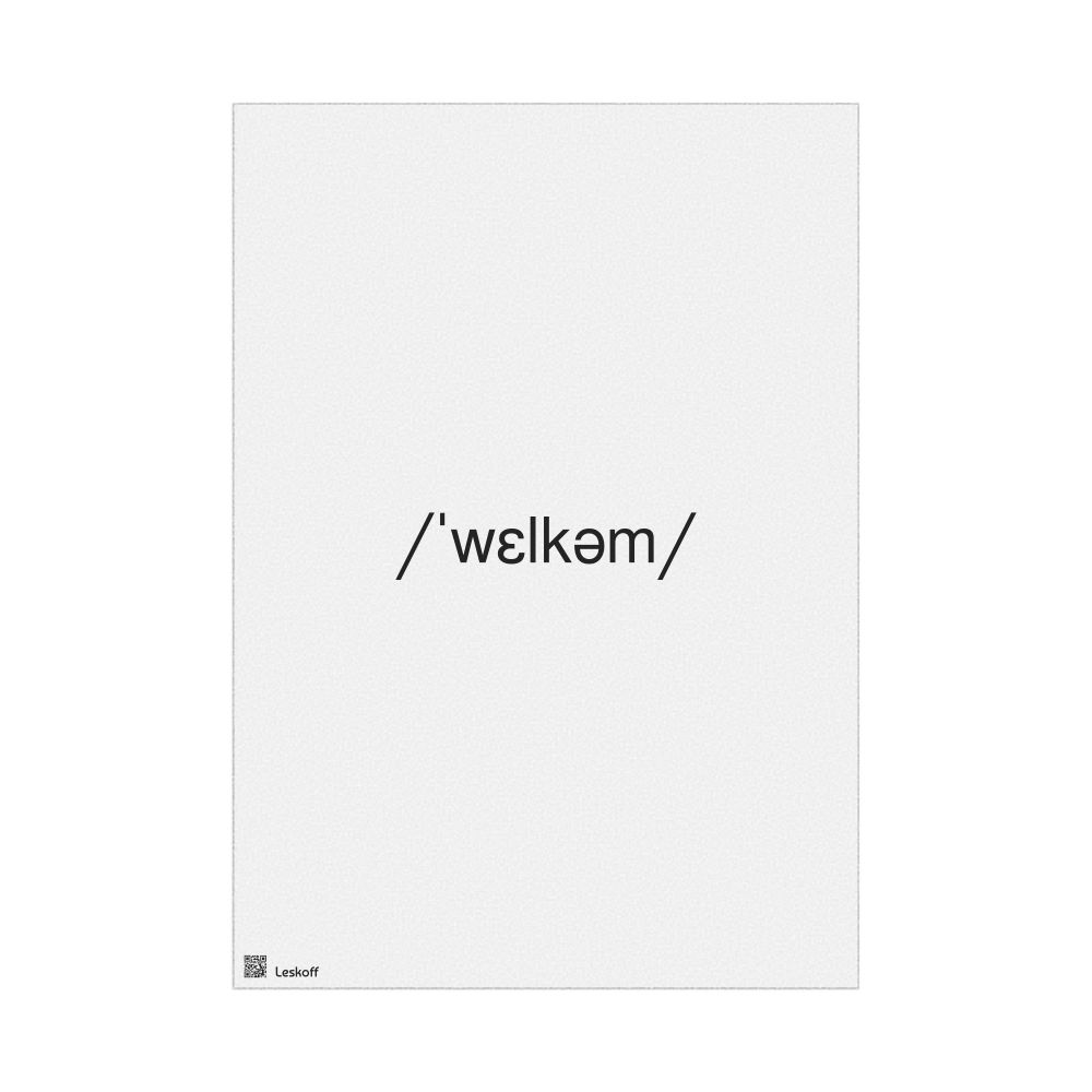 Leskoff welcome IPA Transcription Poster, image 1 of 1