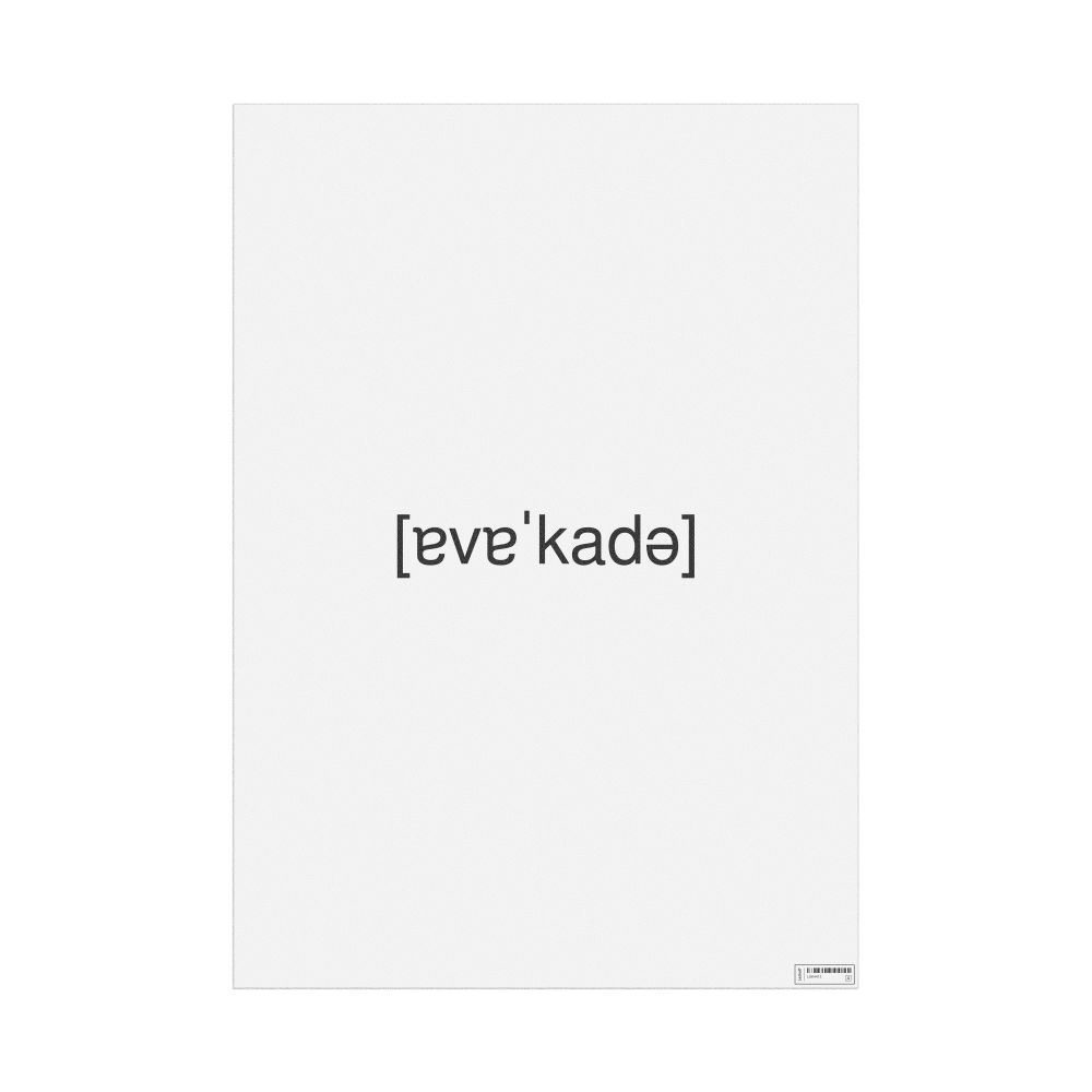 Leskoff авокадо IPA Transcription Poster, image 1 of 1