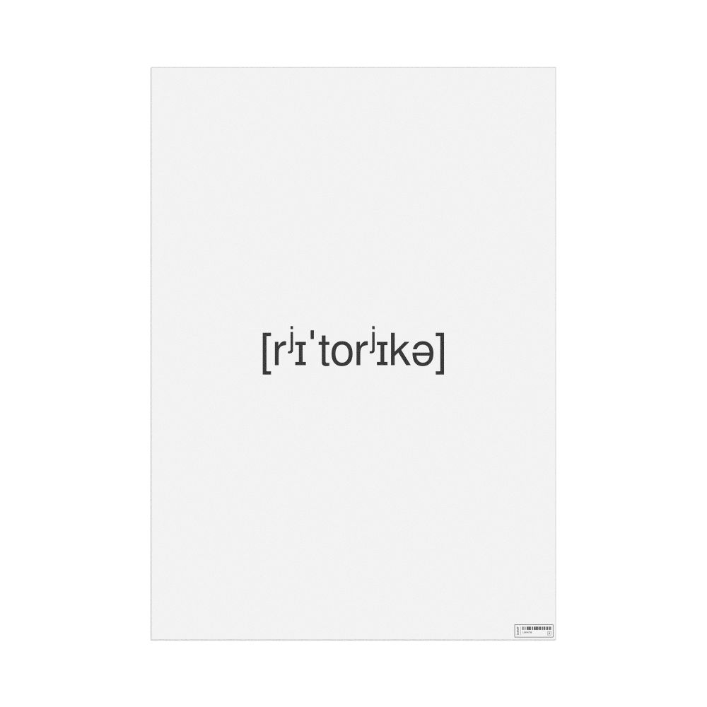 Leskoff риторика IPA Transcription Poster, image 1 of 1