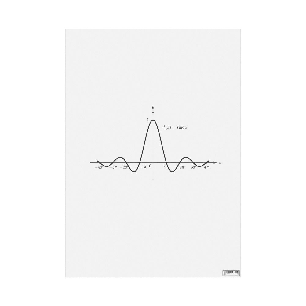 Leskoff Sinc Function Poster, image 1 of 1