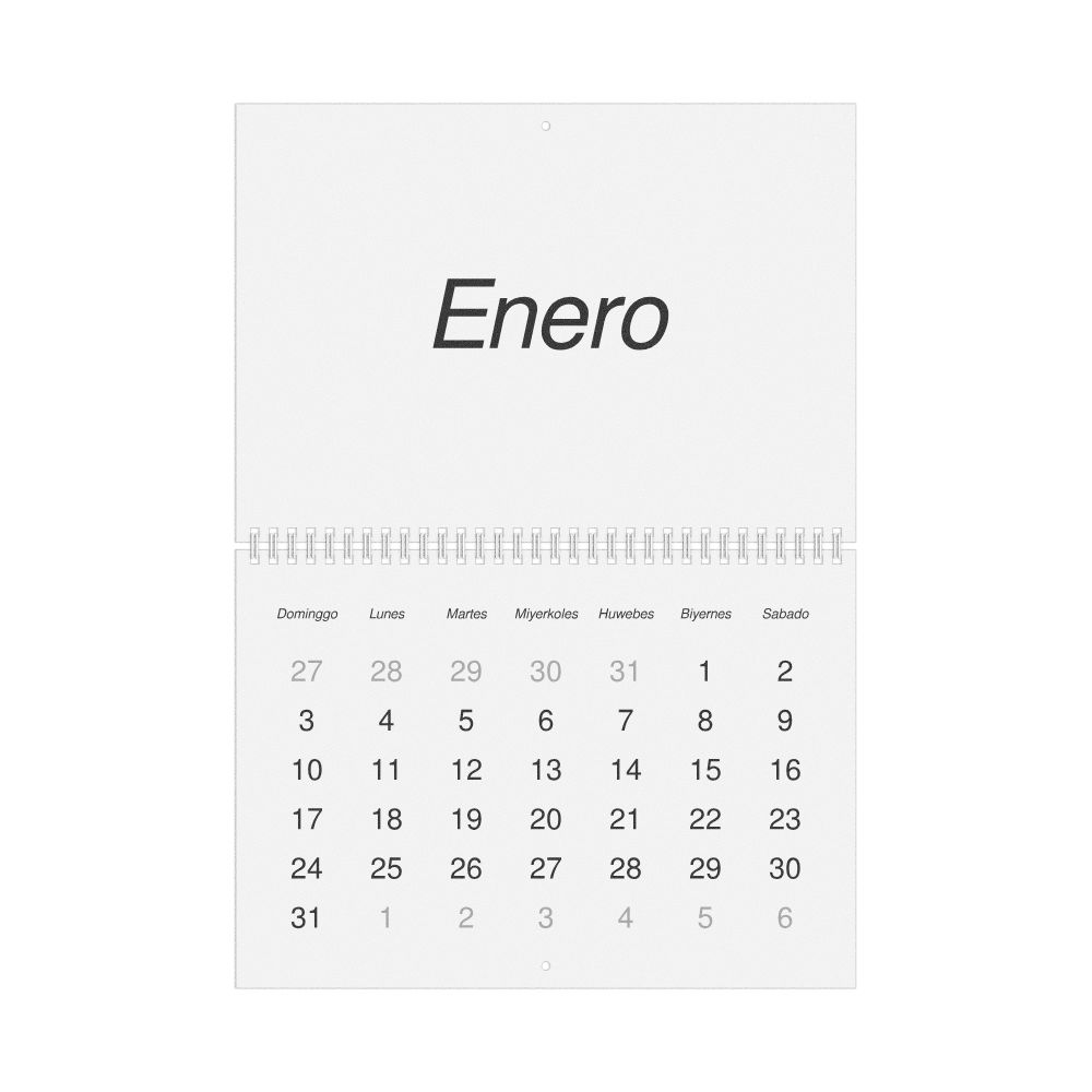 Leskoff 2027 Wall Calendar, Waray-Labeled, Sunday-Start Layout, Wire-Bound, 11.7 x 8.3 in (29.7 x 21.0 cm), image 1 of 1
