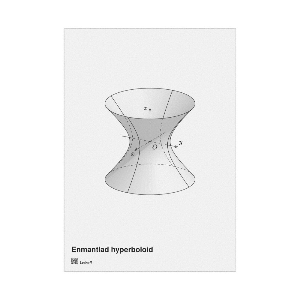 Leskoff Hyperboloid of One Sheet Poster, Solid Surface, Swedish-Labeled, image 1 of 1