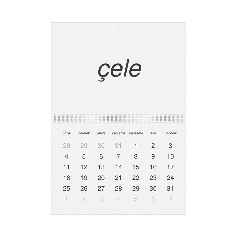 Leskoff 2026 Wall Calendar, Zaza-Labeled, Sunday-Start Layout, Wire-Bound, 11.7 x 8.3 in (29.7 x 21.0 cm), image 1 of 1