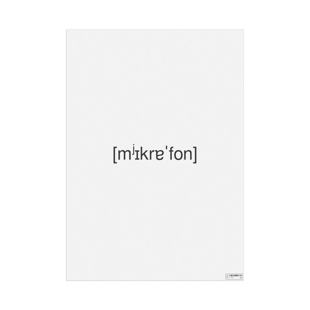 Leskoff микрофон IPA Transcription Poster, image 1 of 1