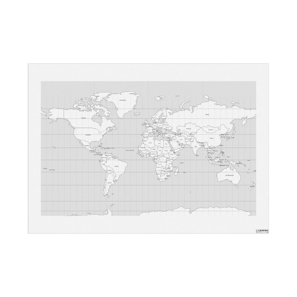 Leskoff World Wall Map (World Map Poster), Māori-Labeled, image 1 of 1