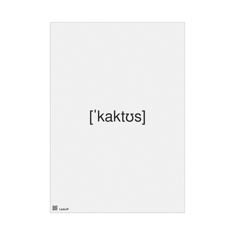 Leskoff кактус IPA Transcription Poster, image 1 of 1