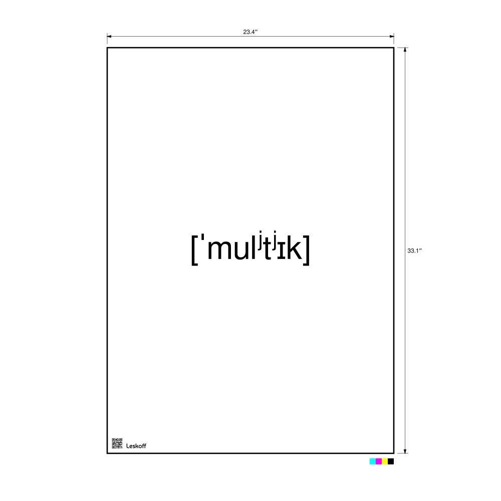 Leskoff мультик IPA Transcription Poster, image 1 of 1