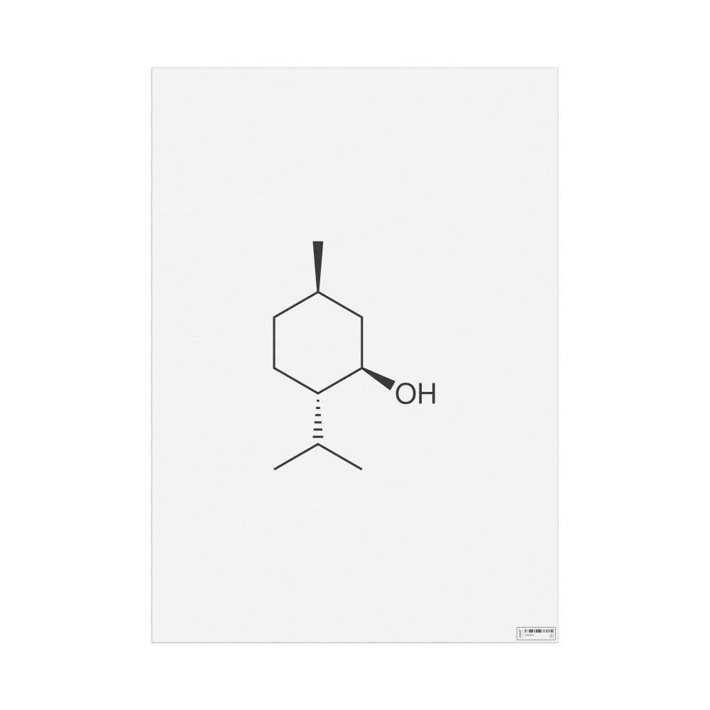 Leskoff Menthol Molecule Poster, 2D Structure, image 1 of 1