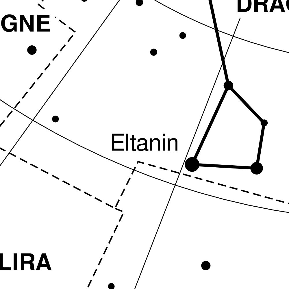 Leskoff Draco Constellation Poster, Catalan-Labeled, image 2 of 2