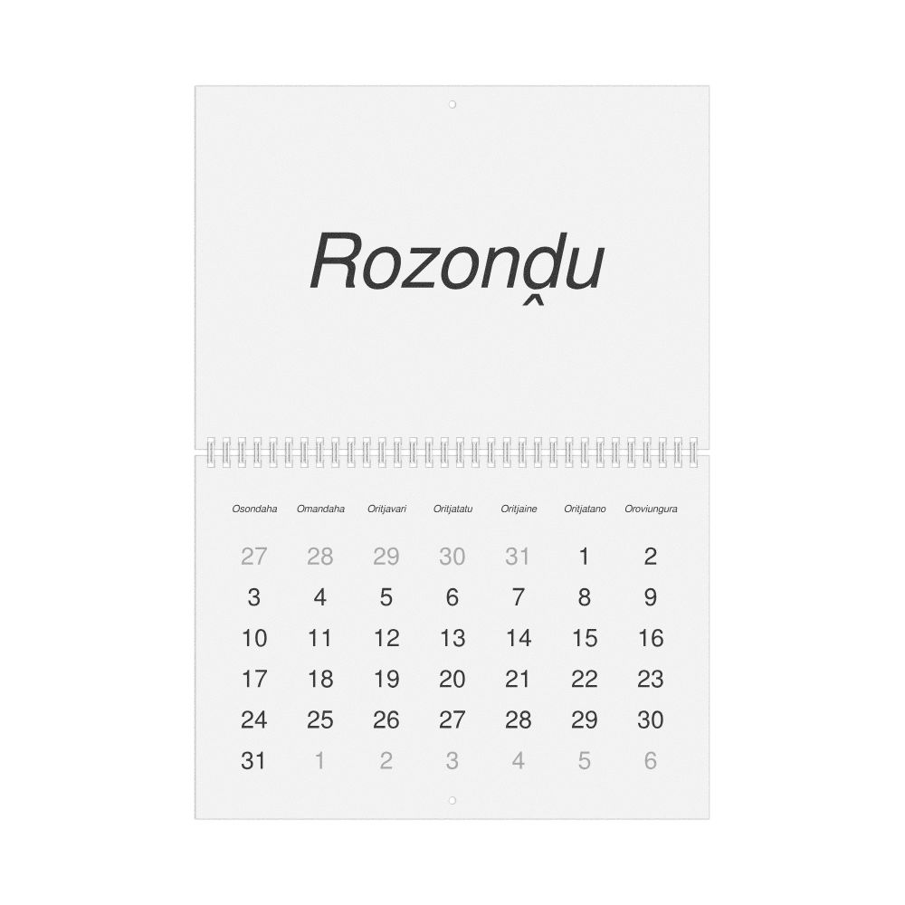 Leskoff 2027 Wall Calendar, Herero-Labeled, Sunday-Start Layout, Wire-Bound, 11.7 x 8.3 in (29.7 x 21.0 cm), image 1 of 1