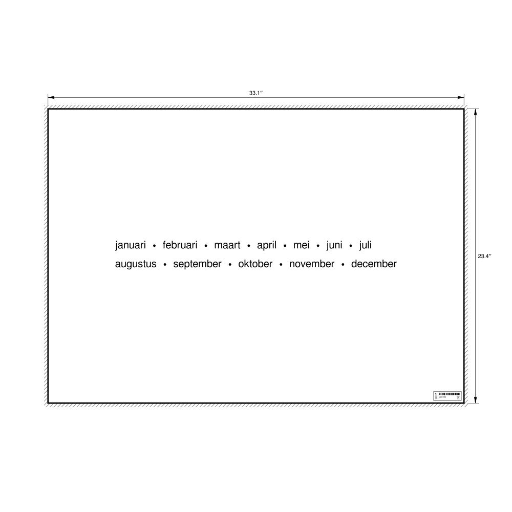 Leskoff Months of the Year Poster, Dutch-Labeled, image 1 of 1