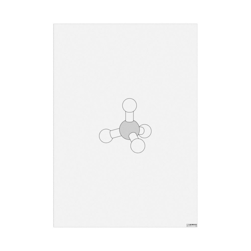 Leskoff Methane Molecule Poster, Ball-and-Stick Model, image 1 of 1