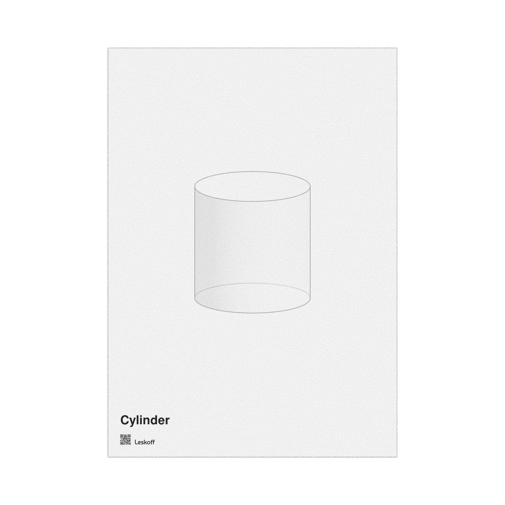 Leskoff Cylinder Poster, Graphic Style, Translucent Material, English-Labeled, image 1 of 1