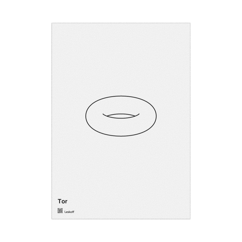 Leskoff Torus Poster, Technical Illustration, Azerbaijani-Labeled, image 1 of 1
