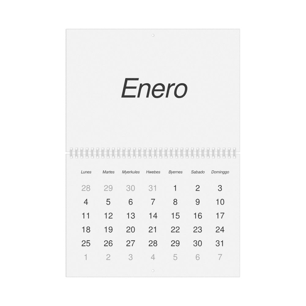 Leskoff 2027 Wall Calendar, Karay-a-Labeled, Monday-Start Layout, Wire-Bound, 11.7 x 8.3 in (29.7 x 21.0 cm), image 1 of 1