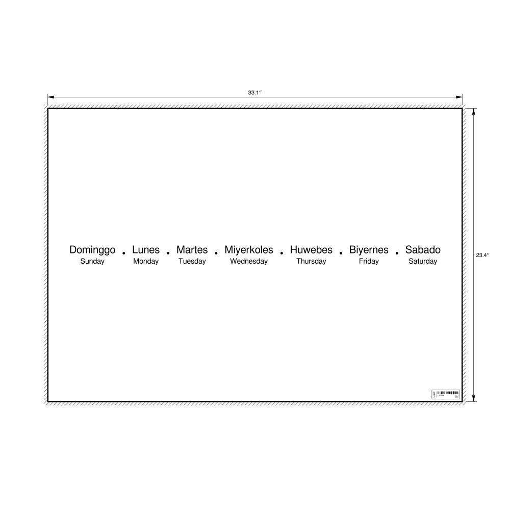 Leskoff Days of the Week Poster, Hiligaynon/English-Labeled, image 1 of 1