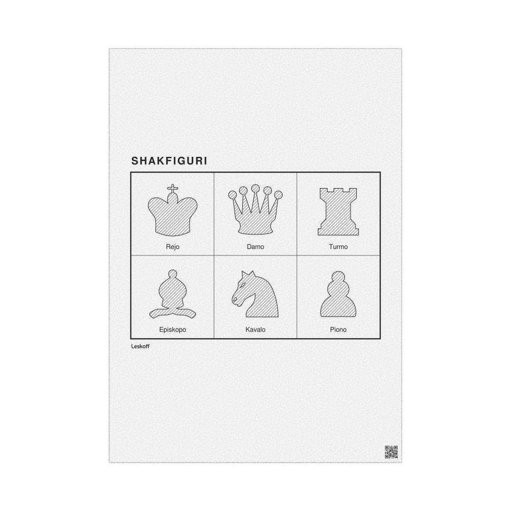 Leskoff Chess Pieces Poster, Ido-Labeled, image 1 of 2