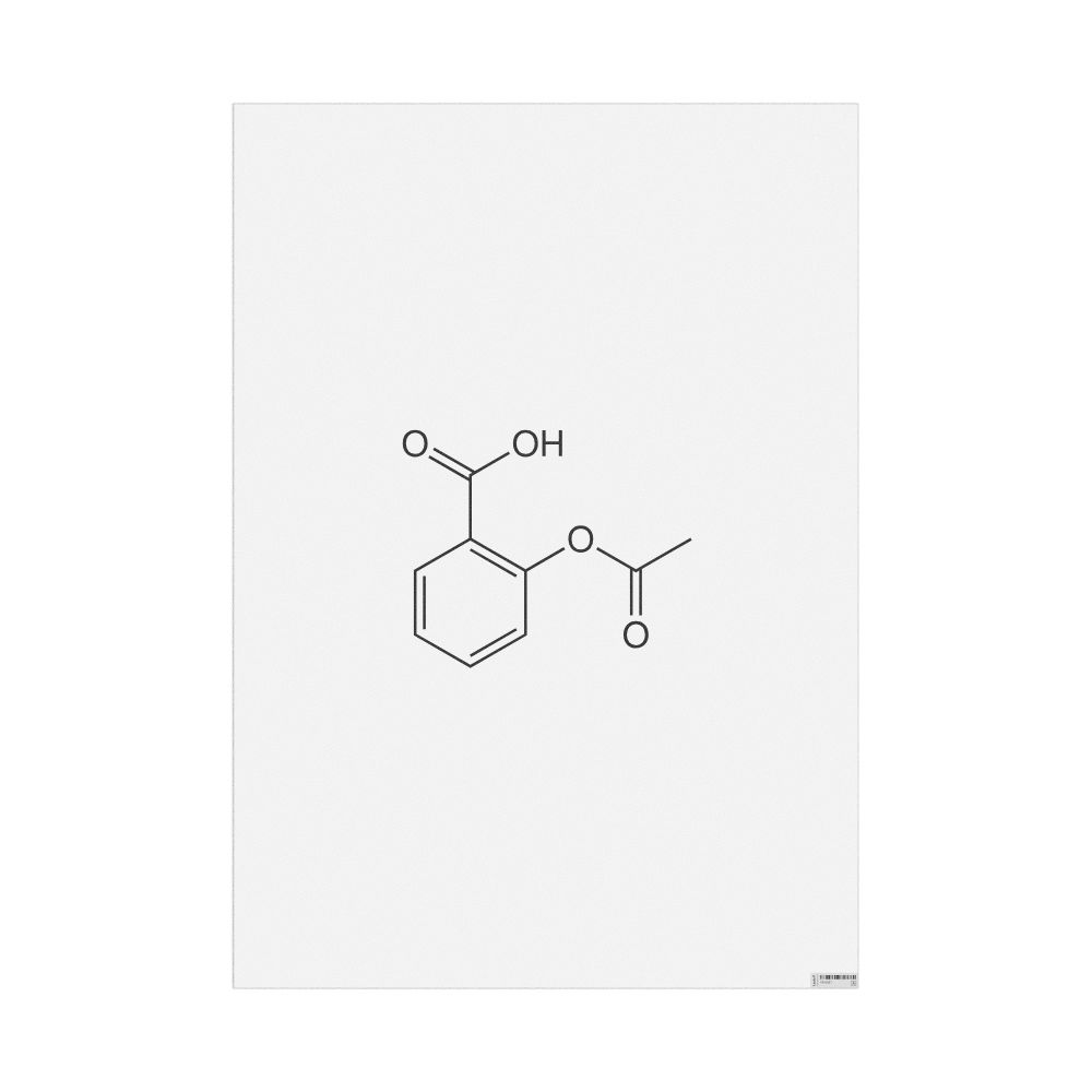 Leskoff Aspirin Molecule Poster, 2D Structure, image 1 of 1